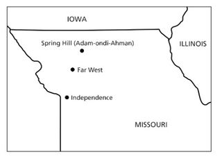 mapa, kanlurang Missouri