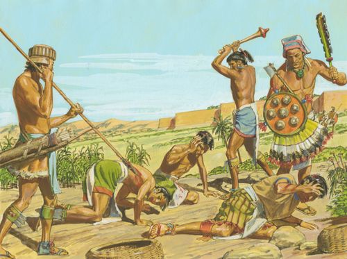 Lamanites killing people of Ammon