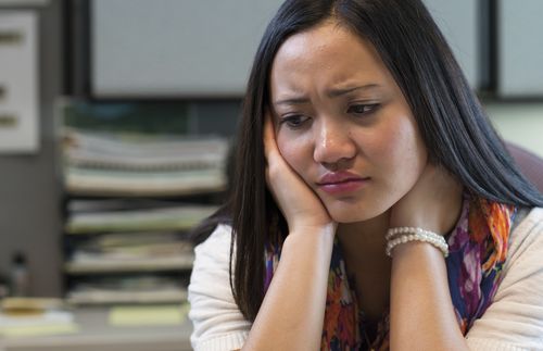 emotional looking young woman