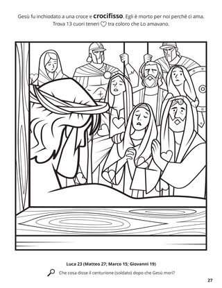 Jesus’s Crucifixion coloring page