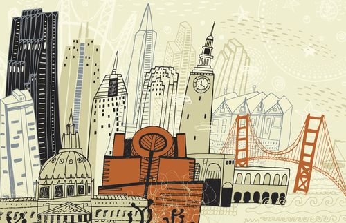 illustration of San Francisco cityscape