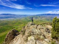 youth hiking mountain