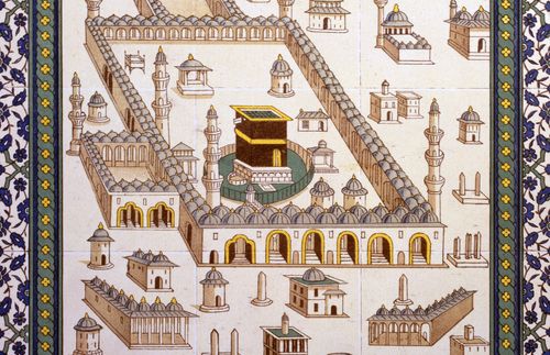 mosaic of kaaba in mecca