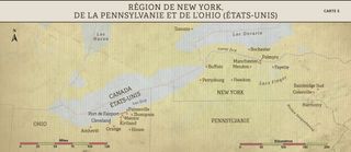 Carte 5 : Régions de New York, Pennsylvanie et Ohio (États-Unis)