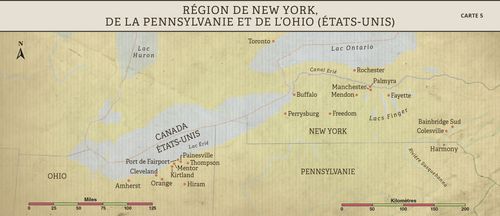 Carte 5 : Région de New York, de Pennsylvanie et d’Ohio (États-Unis)