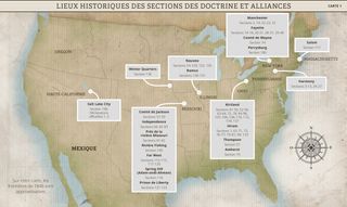 Carte 1 : Situation géographique des sections des Doctrine et Alliances