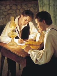 Joseph Smith Translating the Book of Mormon