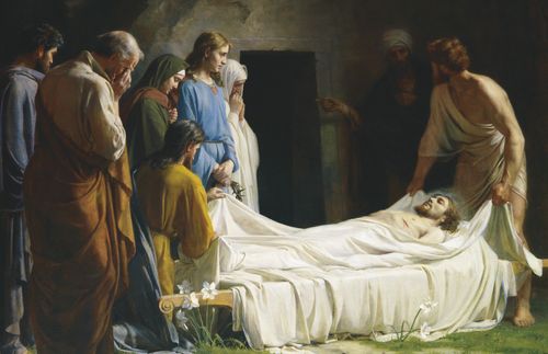 the burial