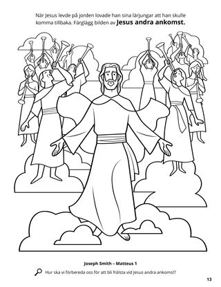 Jesus’s Second Coming coloring page