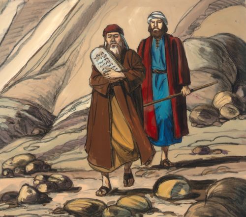 Moses with ten commandments