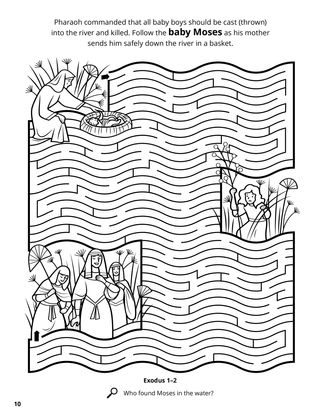 Baby Moses coloring page