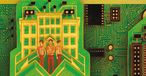 circuit board and people