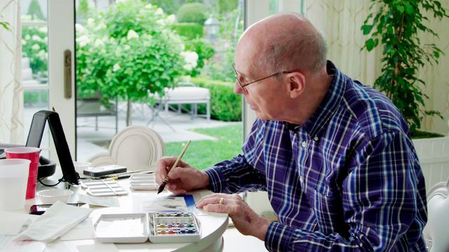 Henry B. Eyring painting watercolors