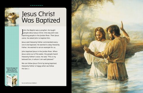 Article with fine art of Jesus Christ being baptized by John the Baptist