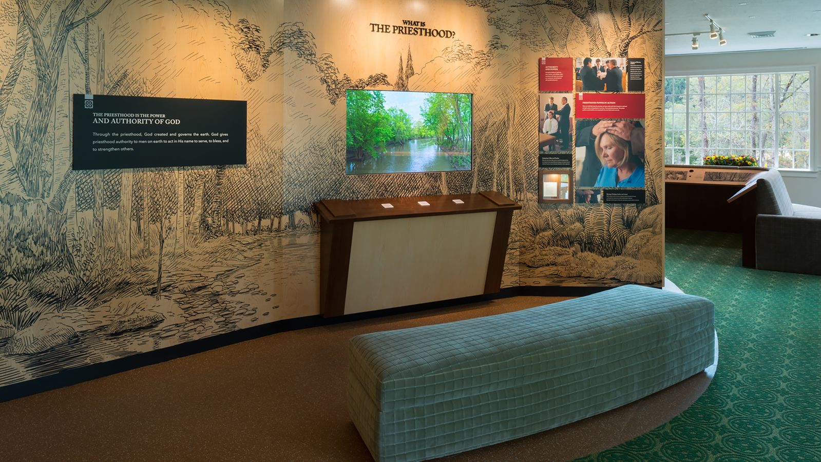 Priesthood Restoration Site Visitors' Center displays.