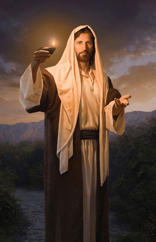 Jezus Kristus drži oljenko