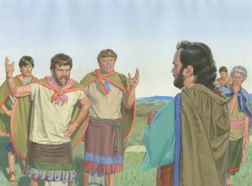 men angry with Noah