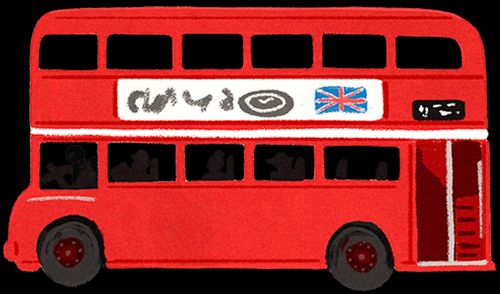 A red double-decker bus