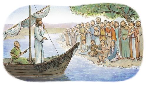 Jesus on a boat