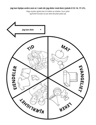 Aktivitetsside: Jeg kan hjelpe andre som trenger det når jeg deler med dem når jeg deler med dem.