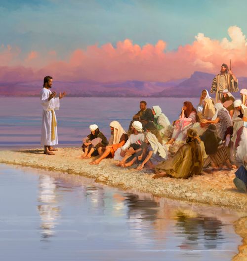 Jesus speaking to disciples
