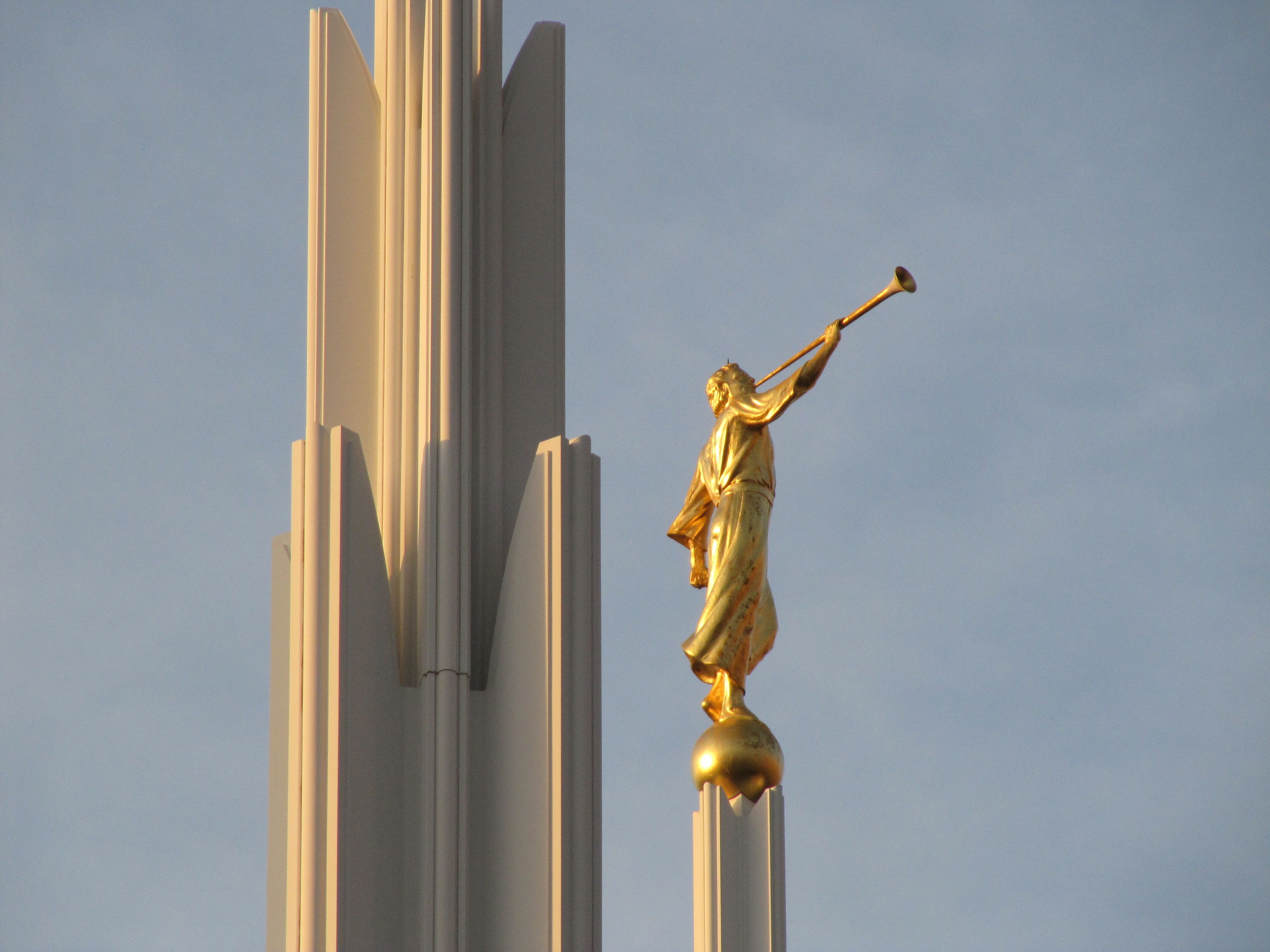 The Las Vegas Nevada Temple spires, including the angel Moroni.