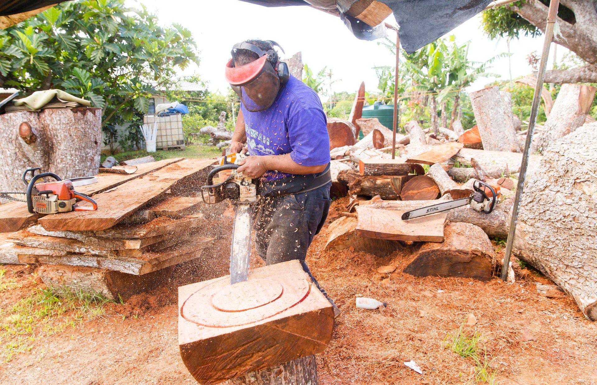 The combination of strength and finesse, plus the knowledge of his craft, have created opportunities for Feigna to travel to several countries to represent Tonga at carving and art festivals.