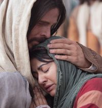 Christ comforting woman