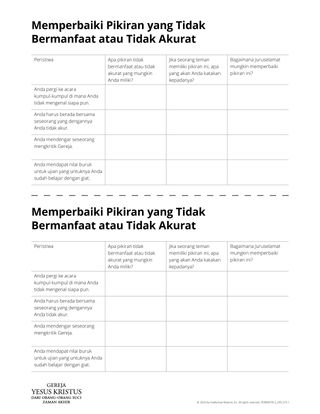 Memperbaiki Pikiran yang Tidak Bermanfaat atau Tidak Akurat