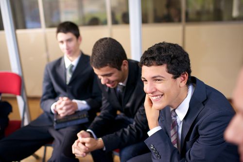 young men smiling