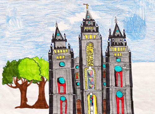 drawing of Salt Lake Temple