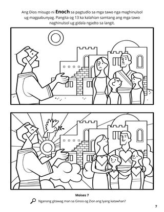 Enoch and the People of Zion coloring page