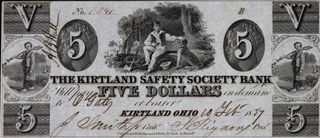 Kirtland Safety Society bank note