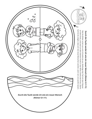 Seite mit der Aktivität: Durch die Taufe werde ich wie ein neuer Mensch