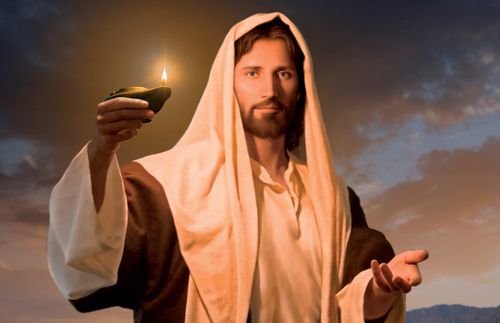 The Savior holding a lamp