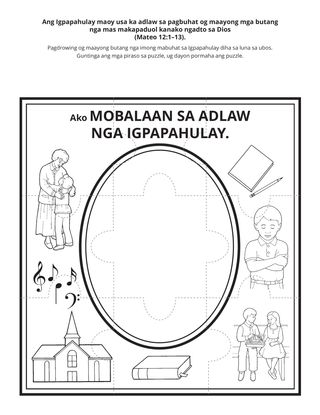 pahina sa kalihokan: Akong ibalaan ang adlawng Igpapahulay