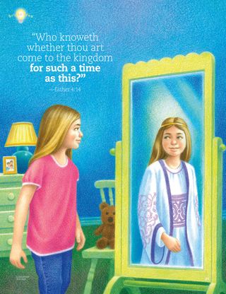 girl sees Esther in mirror