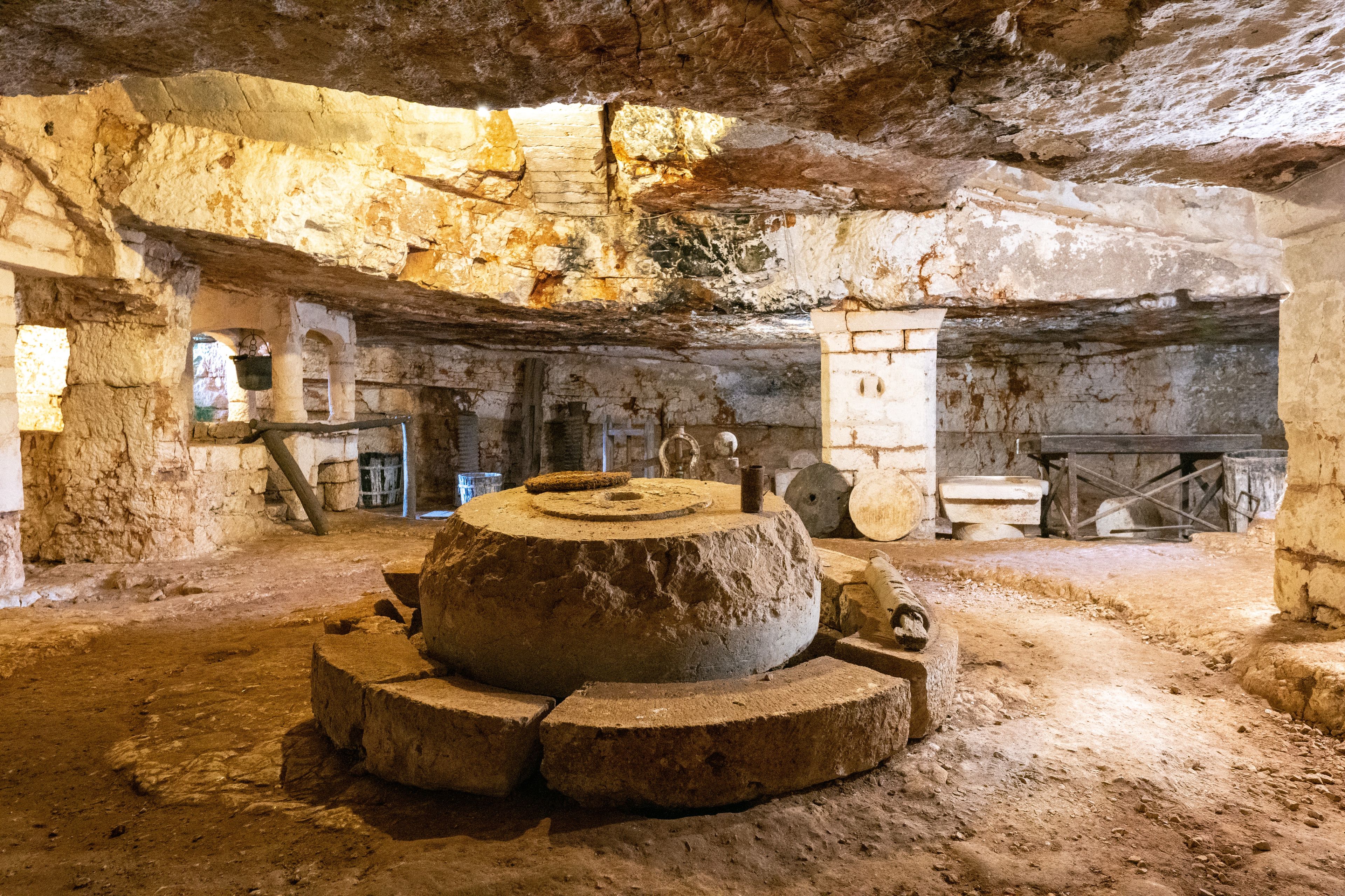 Interior image of a mill (presumably an olive press). This is part of the olive tree allegory mentioned in Jacob 5.