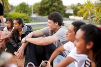 group of confident-looking youth