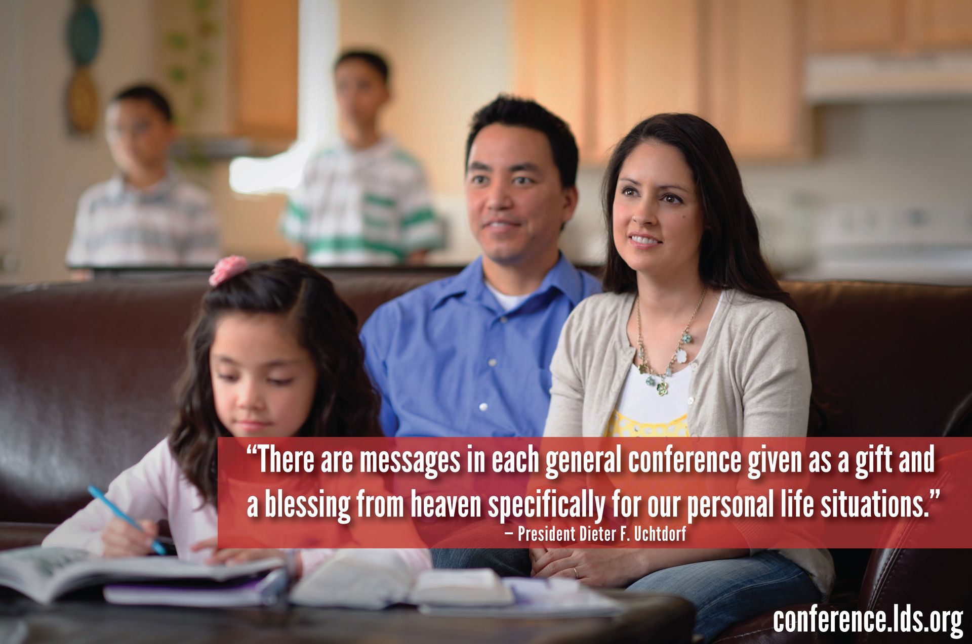 “There are messages in each general conference given as a gift and a blessing from heaven specifically for our personal life situations.”—President Dieter F. Uchtdorf, “General Conference—No Ordinary Blessing” © undefined ipCode 1.