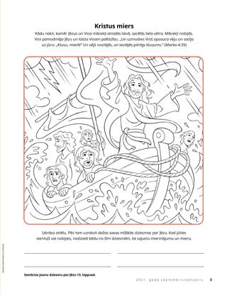 coloring page of Jesus calming the storm