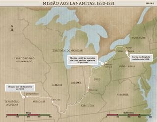 Mapa — Missão entre os lamanitas