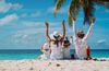 Family on beach