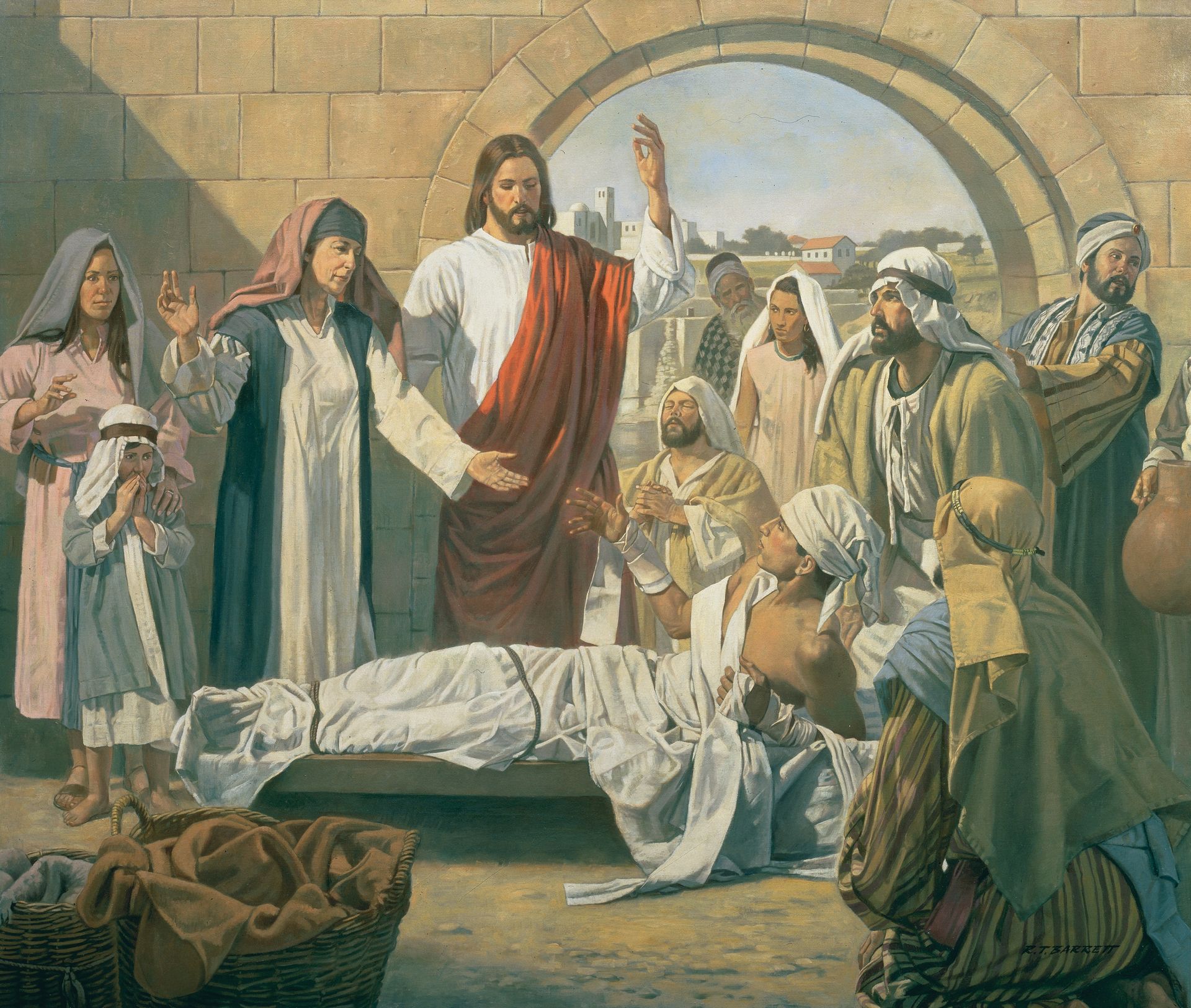 Christ Raises the Son of the Widow of Nain, by Robert T. Barrett