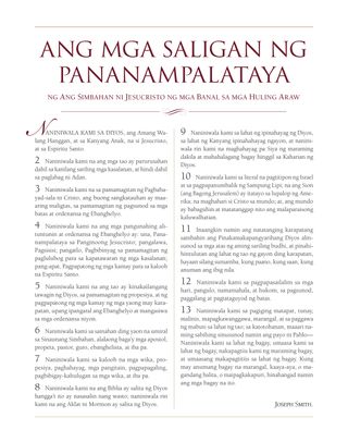 ang Mga Saligan ng Pananampalataya