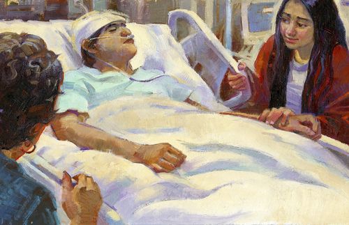 family in the hospital