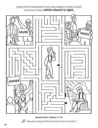 Joseph Smith Wanted to Know Which Church Was Right coloring page