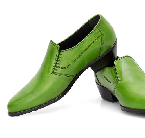 green dress shoes