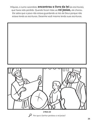 Josiah and the Book of the Law coloring page