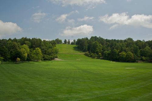 Green grass and trees on Hill Cumorah.
